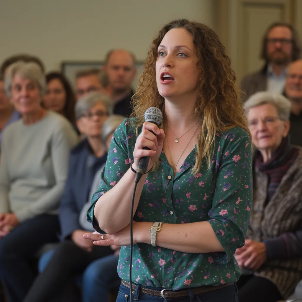 Chloe Davies at a networking event