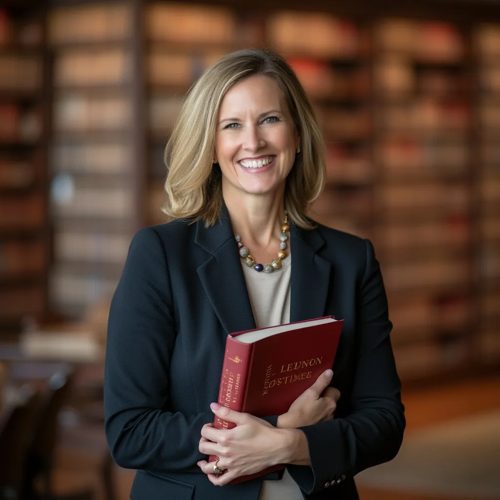 Eleanor Vance in a library